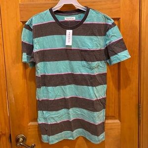 NWT Mens Small Pacsun Green, Black, And Pink Pocket T-Shirt